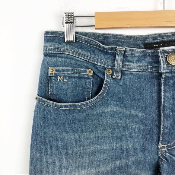 Marc Jacobs Boot Cut Pink Accent Pocket Jeans Sz 6 - Picture 8 of 16